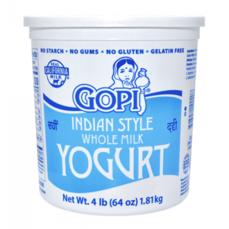Gopi Yogurt Plain Whole Milk 64oz 4 lb