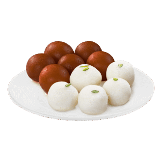 Handmade & Fresh - 400g 2in1 pack Gulab Jamun & Rasgullas