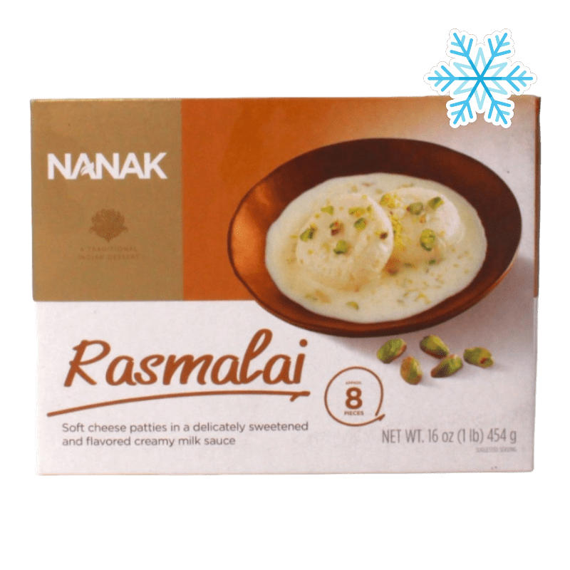 Nanak - (Best Before 15/03/2026) 454g (Frozen) Rasmalai 8 Pieces Approx.