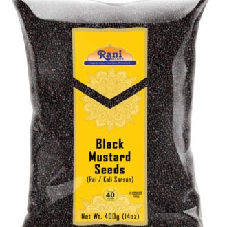 Rani Black Mustard Seeds Whole Spice (Kali Rai) 14oz (400g) ~ All Natural | Gluten Friendly | NON-GMO | Kosher | Vegan