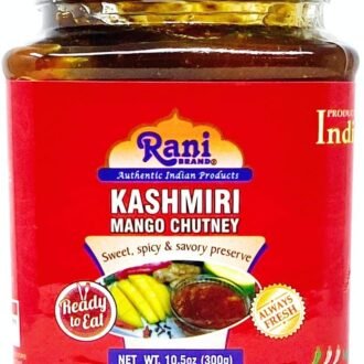 Rani Kashmiri Mango Chutney (Indian Preserve) 10.5oz (300g) Glass Jar, Ready to eat, Vegan ~ Gluten Free, All Natural, NON-GMO