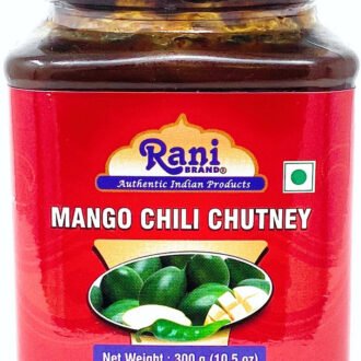 Rani Mango Chili Chutney (Spicy Indian Preserve) 10.5oz (300g) Glass Jar, Ready to eat, Vegan ~ Gluten Free, All Natural, NON-GMO