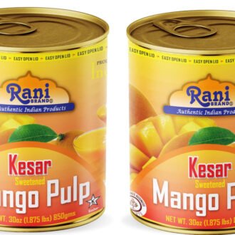 Rani Mango Pulp Puree (Kesar Sweetened) 30oz (1.875lbs) 850g Pack of 2 ~ Kosher | All Natural | NON-GMO | Vegan | No colors | Gluten Friendly