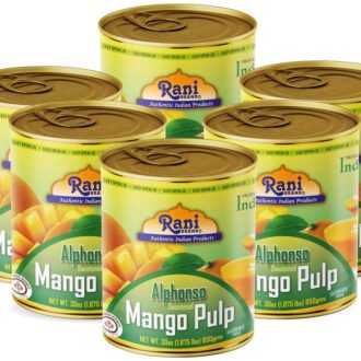 Rani Mango Pulp Puree (Makes Mango Lassi Shakes) Alphonso Sweetened 30oz (1.875lbs) 850g Pack of 6 ~ Kosher | All Natural | NON-GMO | Vegan | No colors | Gluten Friendly |...