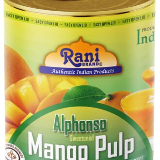 Rani Mango Pulp Puree (Makes Mango Lassi Shakes) Alphonso Sweetened 30oz (1.875lbs) 850g ~ Kosher | All Natural | NON-GMO | Vegan | No colors | Gluten Friendly | Indian Origin