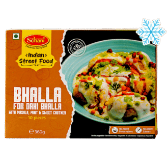 Schani - 360g (Frozen) Dahi Bhalla (with Masala, mint & sweet chutney) 10 pieces