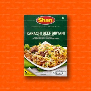 Shan Karachi Beef Biryani Recipe and Seasoning Mix (Mix for Hot & Spicy Beef Pilaf) 60g