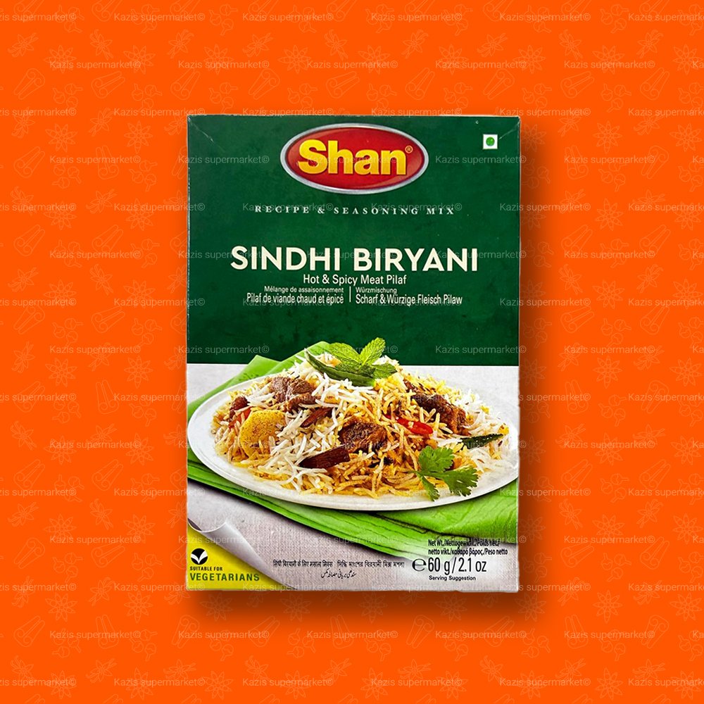 Shan Sindhi Biryani Recipe and Seasoning Mix (Hot & Spicy Meat Pilaf) 60g